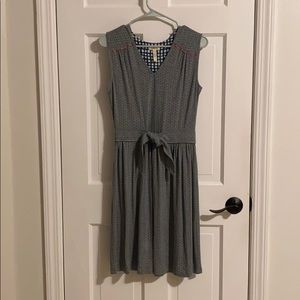 Matilda Jane Grey & Blue Tank Dress w/ Tie Waist